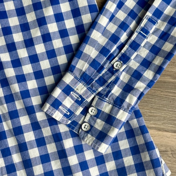 GAP Blue & White Gingham Button-Down Shirt Pocket – Size S - Picture 5 of 11